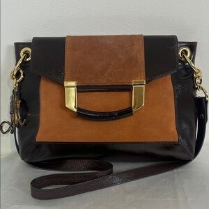 Milly of New York Brown Suede and Leather Purse